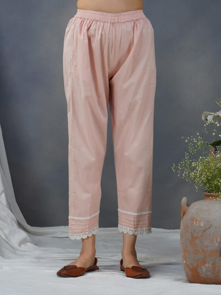 Cotton Dobby Hand Printed Kurta Pants and Dupatta