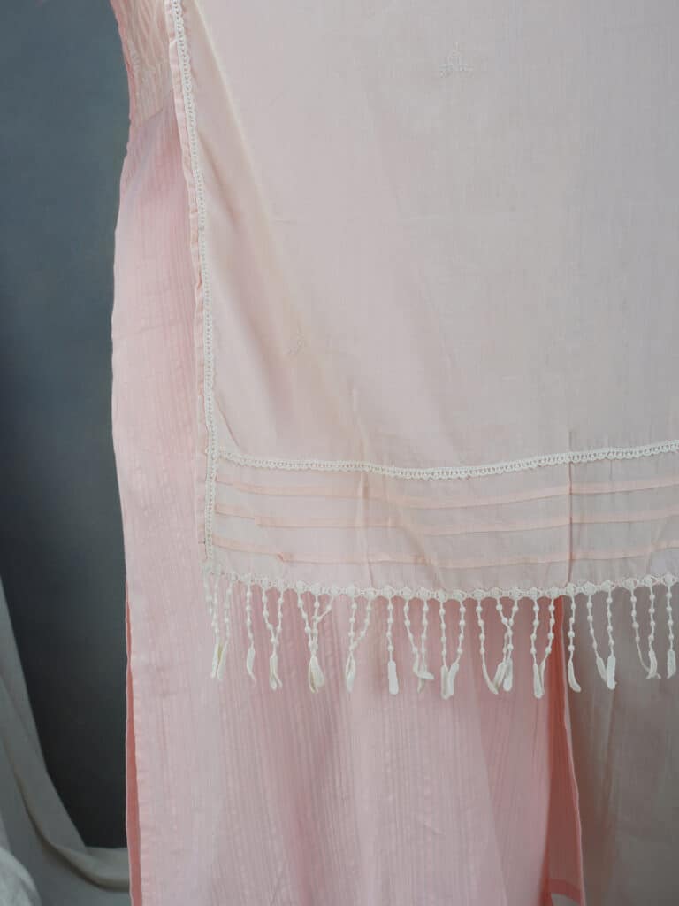 Women Pure Cotton Embroidery Pink Kurta With Pant And Dupatta