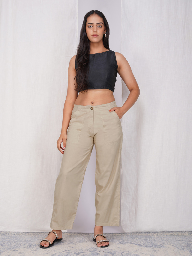 Women Comfort Fit Mid-rise Formal Trousers